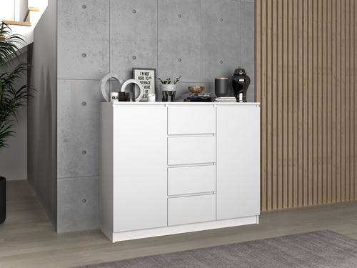 Komoda VITEK D2S4 120CM - Biel Mat