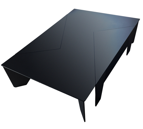 Stolik kawowy metalowy rozkładany ZAFFERANO - Czarny