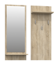 Wieszak z lustrem IVARO - Dąb Sonoma