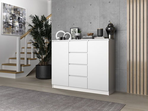 Komoda VITEK D2S4 120CM - Biel Mat