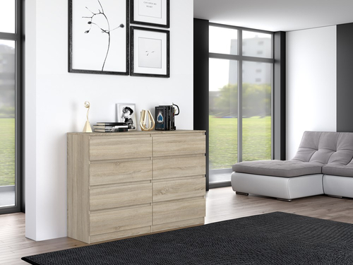 Komoda MALWIN S8 140CM - Dąb Sonoma