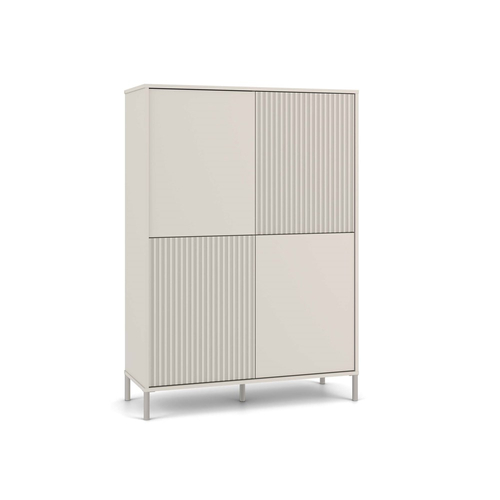 Witryna z lamelami 103cm MISEL 2L2G - Kaszmir