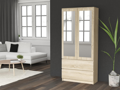 Szafa z lustrem ORMAR - Dąb Sonoma