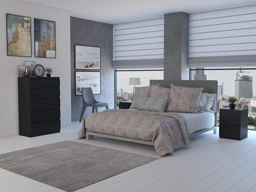 Komoda MALWIN S5 - Czerń Mat