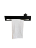 Wieszak Uchwyt na ręcznik wiszący z półką RETTO - Czarny