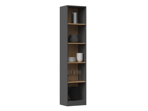 Regał LEMARI L40 - Antracyt / Dąb Artisan