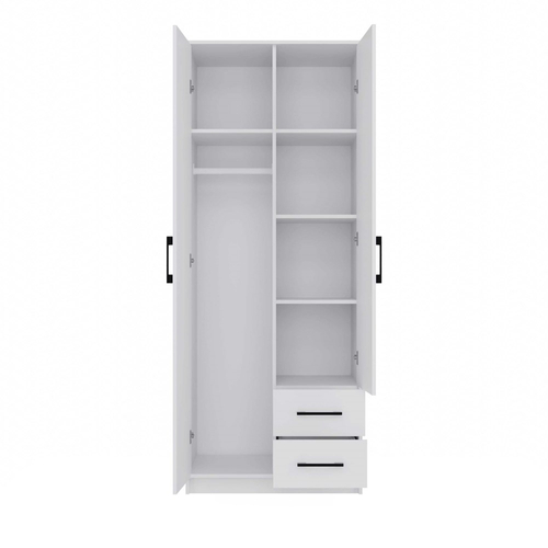 Szafa garderoba z lustrem KLAMBI 80CM - Biel Mat