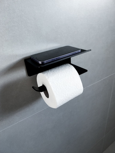 Uchwyt na papier toaletowy INTERNO L - Czarny