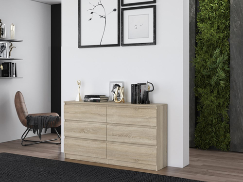 Komoda MALWIN S6 140CM - Dąb Sonoma
