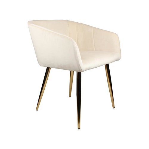 Krzesło tapicerowane Velvet MERIDA Gold - Beżowe